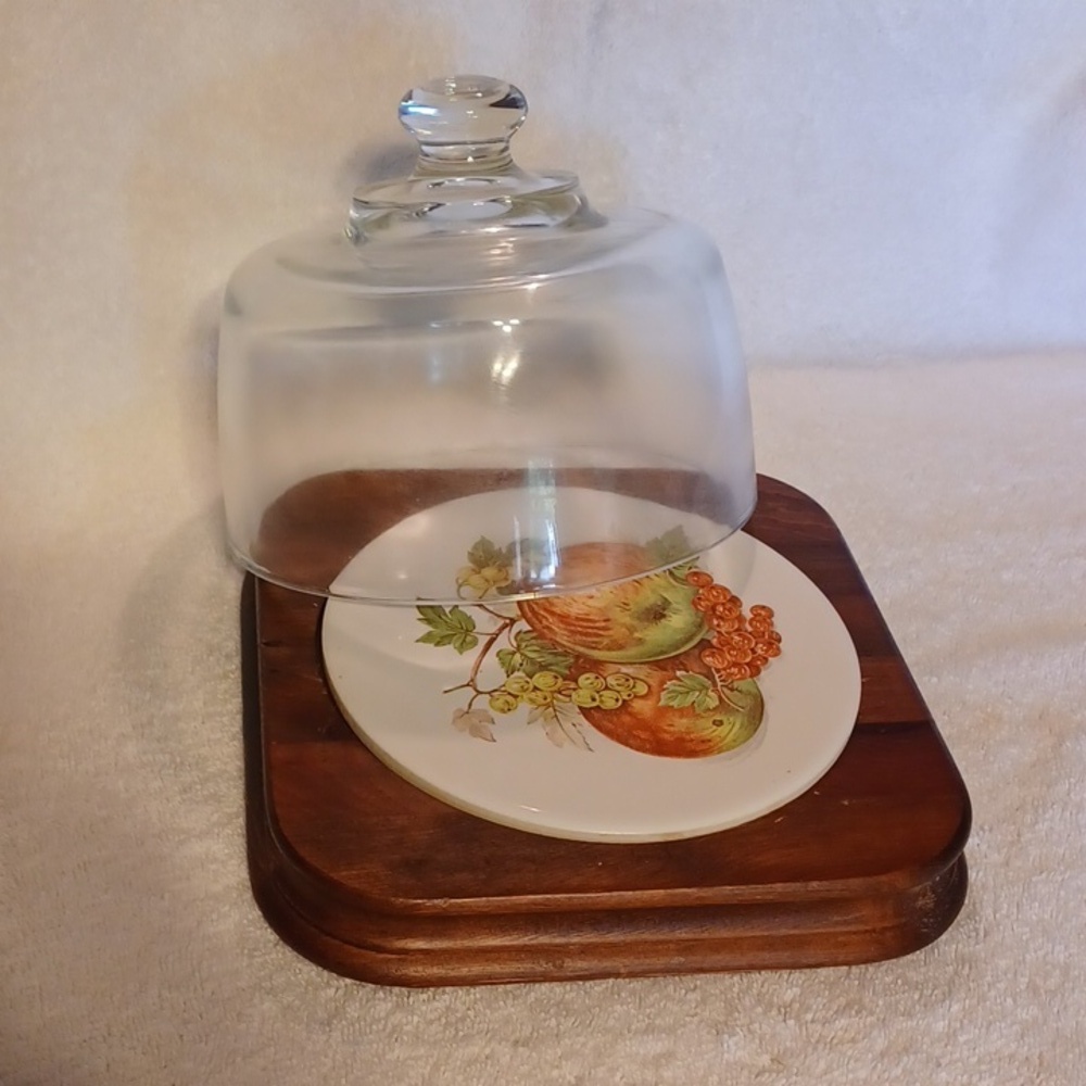 Vintage cheese keeper kitchen serving storage
